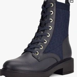 Tommy Hilfiger Treyna Lace Combat Boots Dark Blue 9M